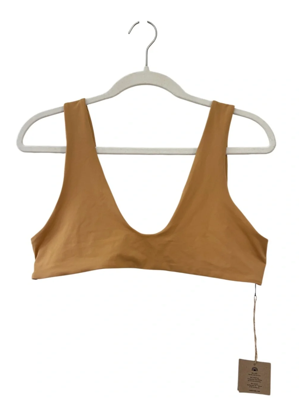 Toast Swim Signature Scoop Tan Bikini Top XL NWT
